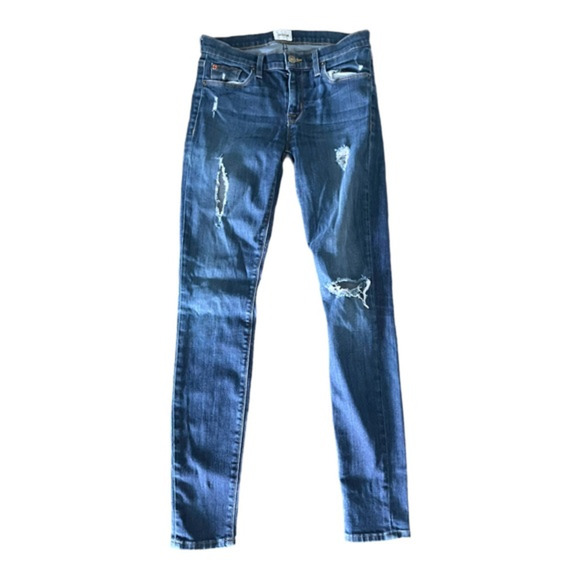 Hudson Nico Midrise Super Skinny Distressed Jeans Size‎ 26 Color Wapa - Picture 1 of 12